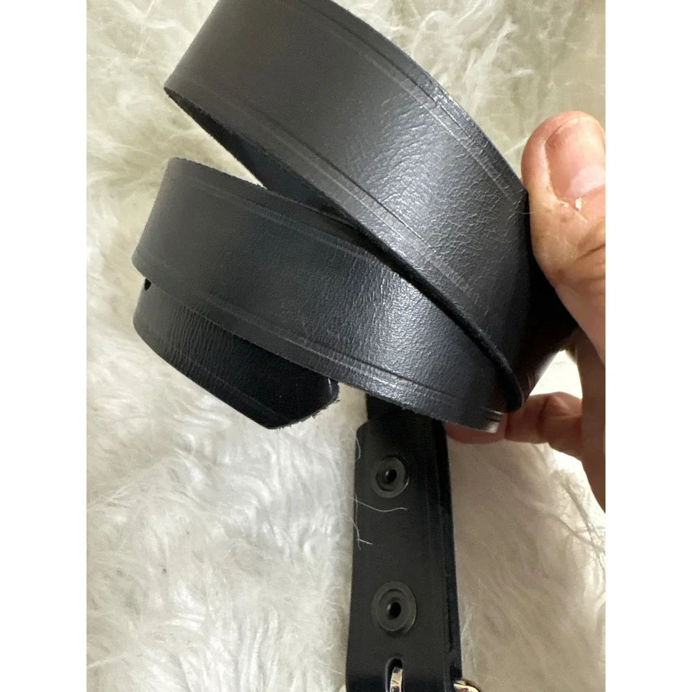 Boston Leather 6601 Mens Black Leather Uniform Belt USA Made USPS Approved 36